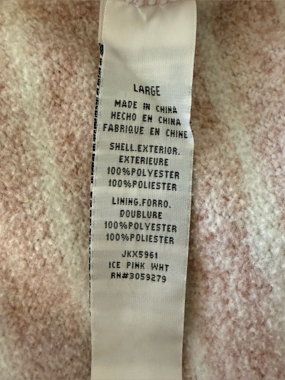 Thread & Supply Pink White Striped Marled Knit Quarter Zip Pullover Sweater Sz L - Picture 16 of 16